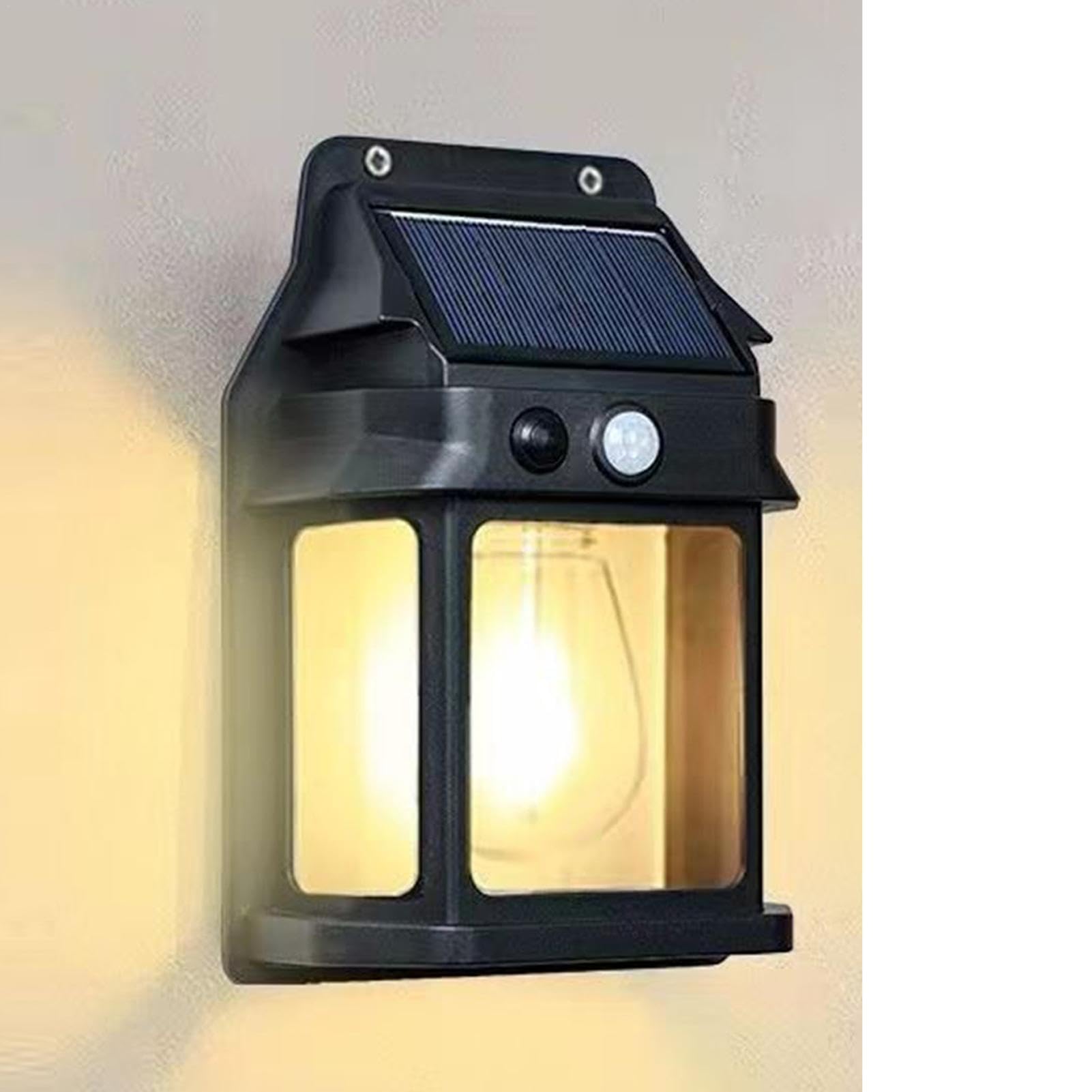 Luz de pared solar con sensor de movimiento,Luz solar con sensor de movimiento,Luz de seguridad LED impermeable IP65 | Luz de patio con 3 modos de iluminación y sensor de movimiento, luces solares de