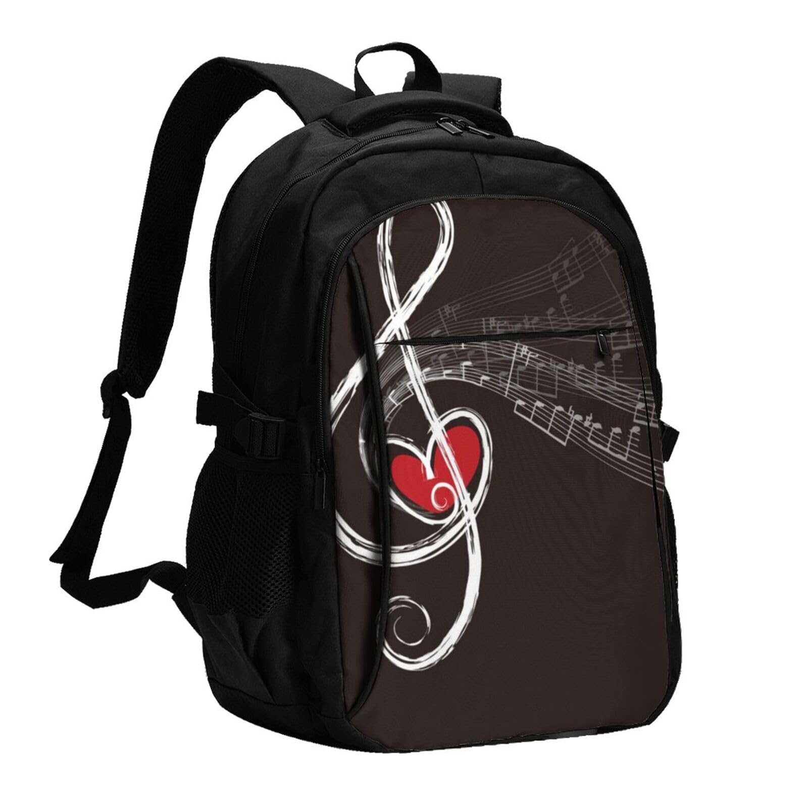 InOmak Liebesmusiknoten, Reiserucksack, Freizeitrucksack, Schulrucksack, Laptop-Rucksack für Damen und Herren