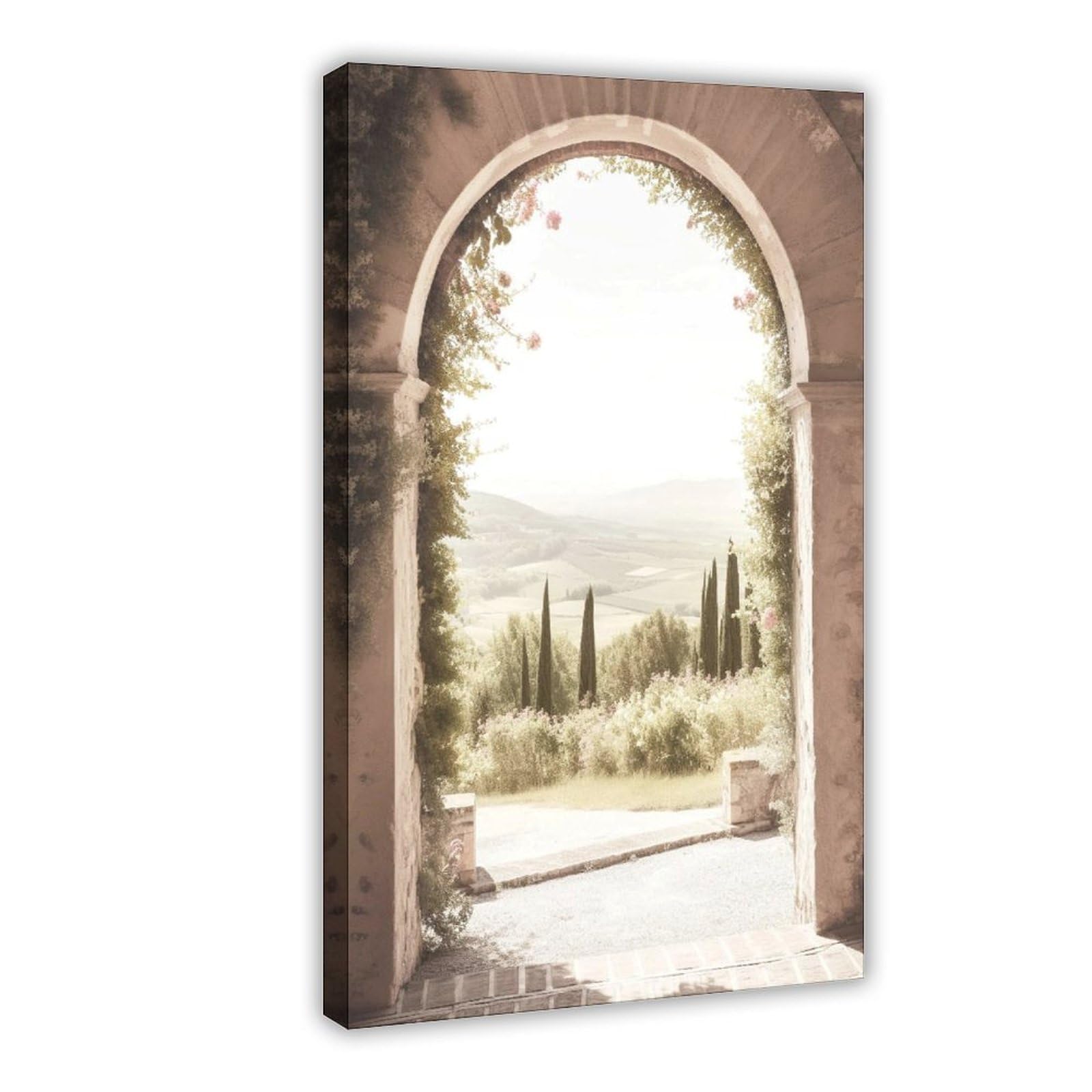 Bareronor Tuscany Archway Canvas Poster Bedroom Decor Landscape Office Room Decor Gift 24" L X 36" W