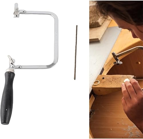 Miniatura 7 de La joyería vio portátil sierra arco joyería alambre tallado negro en forma de U herramienta de mango para el procesamiento de joyas