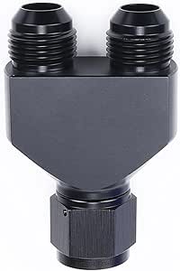 AC PERFORMANCE Black Aluminum -10 AN Female Swivel to 2 x -6AN Male ...