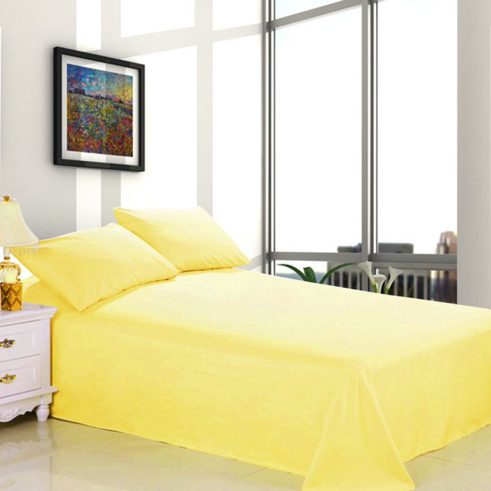 Drap plat lit double 160x230cm pour rafraîchir la déco de chambre