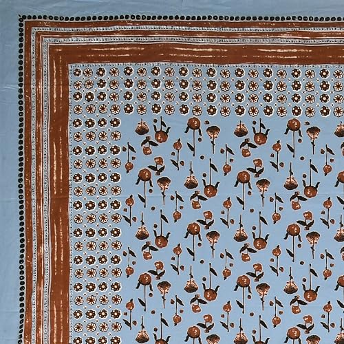 Image of BLOCKS OF INDIA Hand Block Printed 200 TC Cotton Super King Size Bedsheet(106 x 106) | Pack of 1, Batik Grey