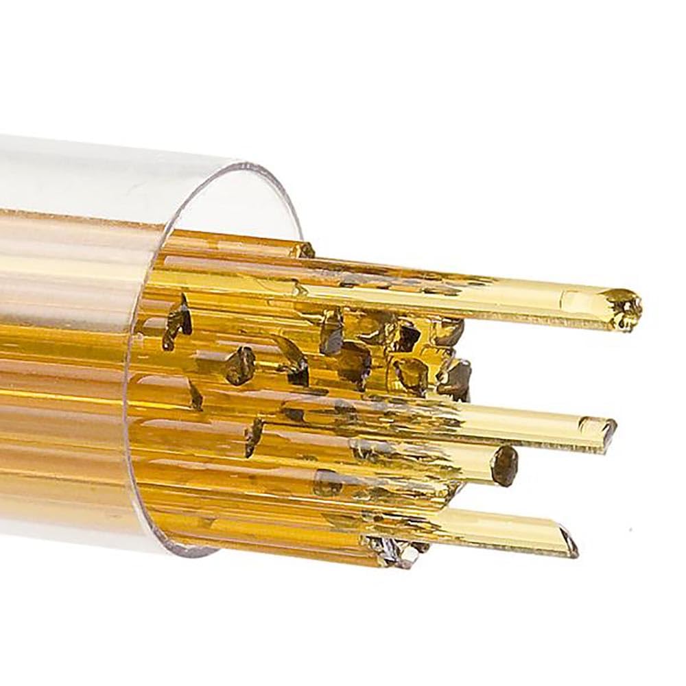 Bullseye 2MM Medium Amber Transparent Glass Stringers 90 COE