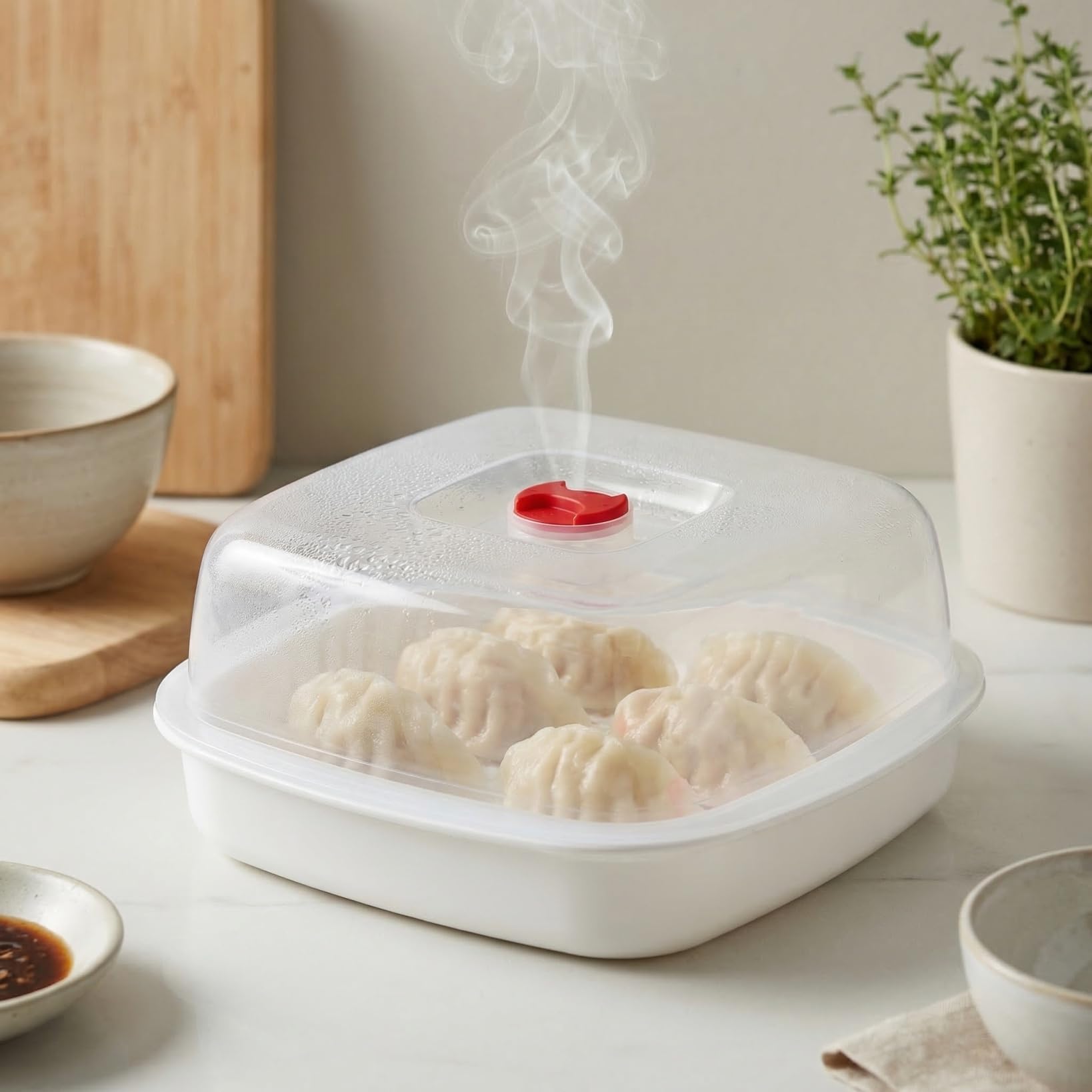 MAGICLULU Microwave Steamer - Steam Fish & Veggies -8 MAGICLULU Microwave Steamer - Steam Fish & Veggies -8