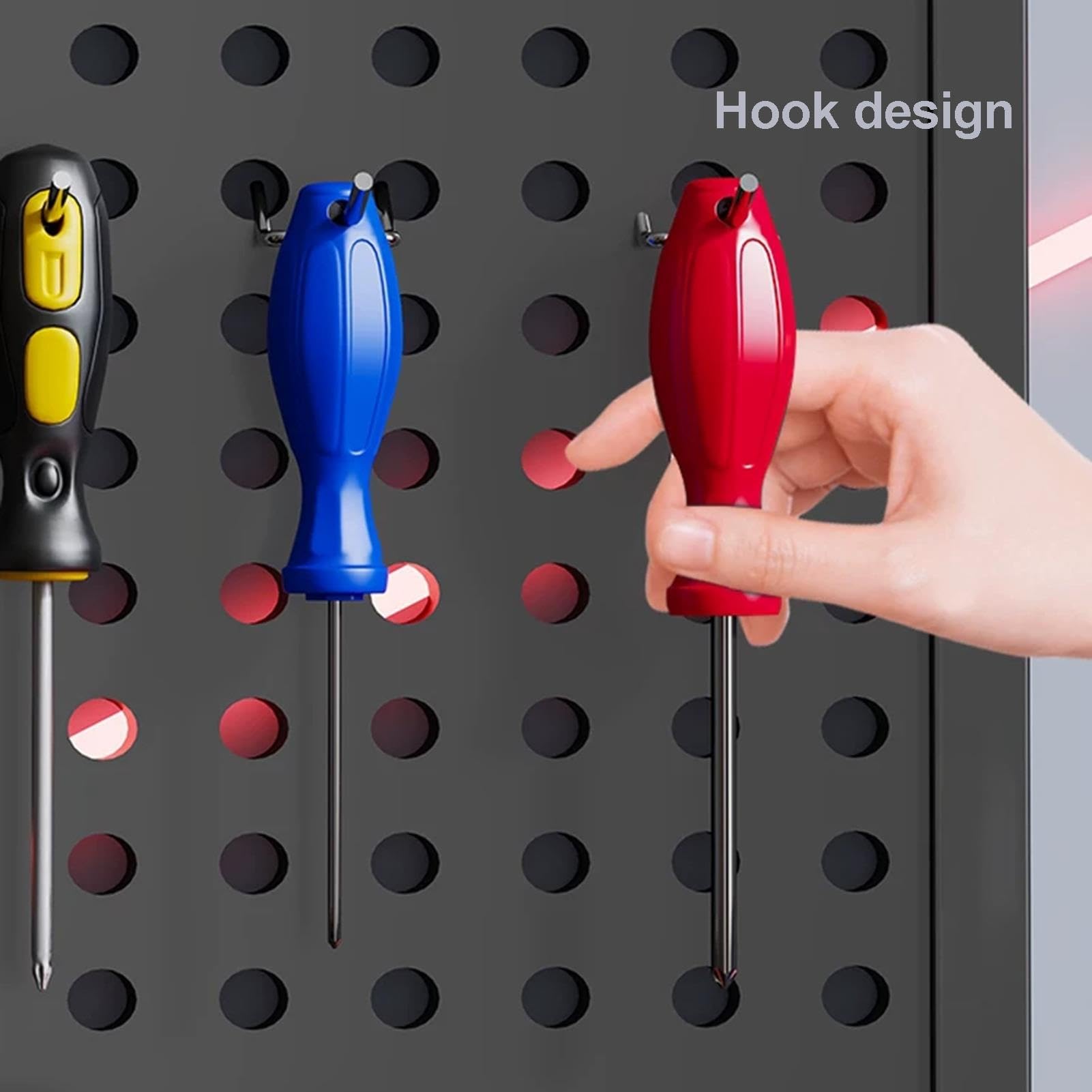 Pannello Forato da Parete Organizer con 40 Ganci