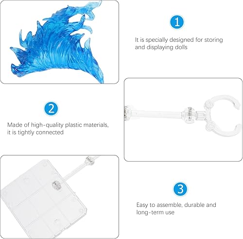 Miniatura 3 de iplusmile Soporte para figura de acción, soporte de figura de acción de montaje, base de soporte para modelo de muñeca, visualización de figuras de