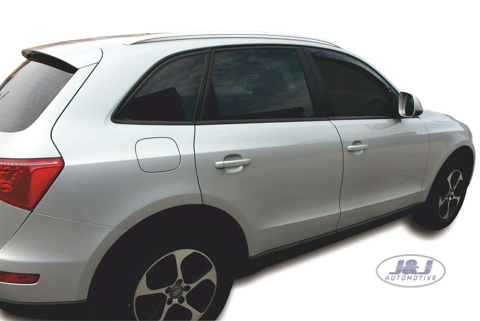 J&J AUTOMOTIVE Windabweiser passend für Audi Q5 8R 2008-2017 2tlg, Heko Regenabweiser Vorne Getönt Dunkel Passform