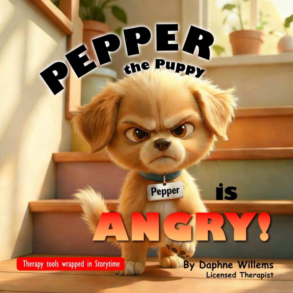 Pepper the Puppy is Angry: Therapy tools wrapped up in Storytime (Pepper the Puppy Emotion Series)