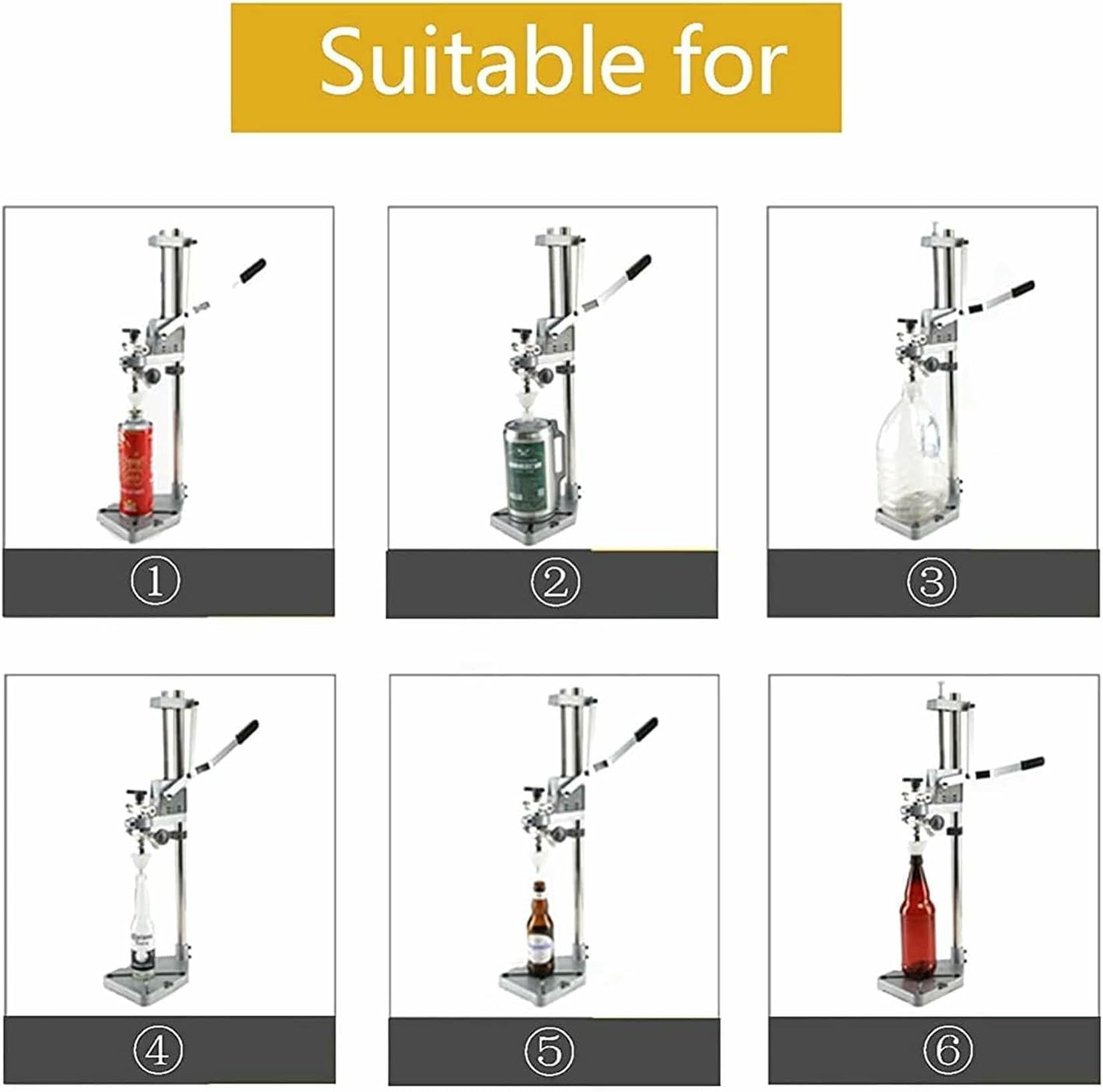 Llenadora de Botellas, llenadora de Botellas a contrapresión, llenadora de Botellas de Acero Inoxidable, Boca de llenado de Botellas de 10-50 mm, máquina llenadora Manual de líquidos~/