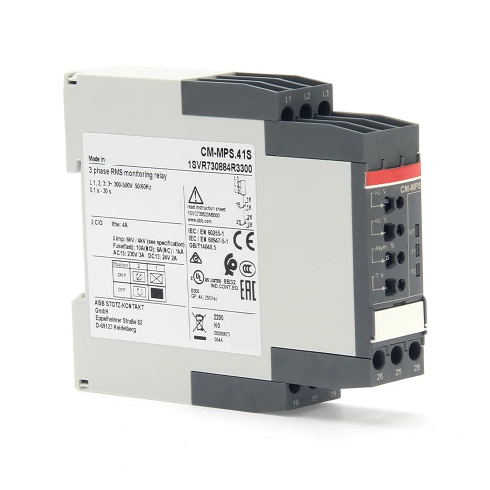 SBSSYVLMV Relay CT-MBS.22P 2c/o 24-48VDC 24-240VAC Product ID: 1SVR740010R3200
