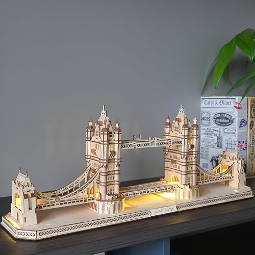 Miniatura 9 de Rompecabezas de madera 3D para adultos, kit de modelo de iglesia de Notre Dame de París para adultos para construir, juegos de bricolaje con luz