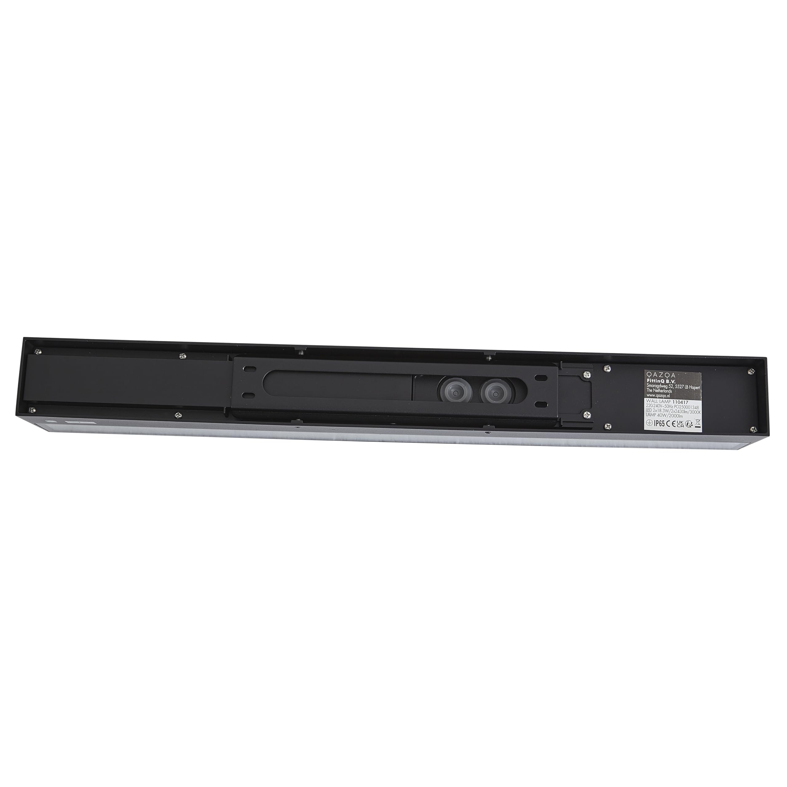 Qazqa LED industriel applique murale extérieure noir 55.4cm Hannah