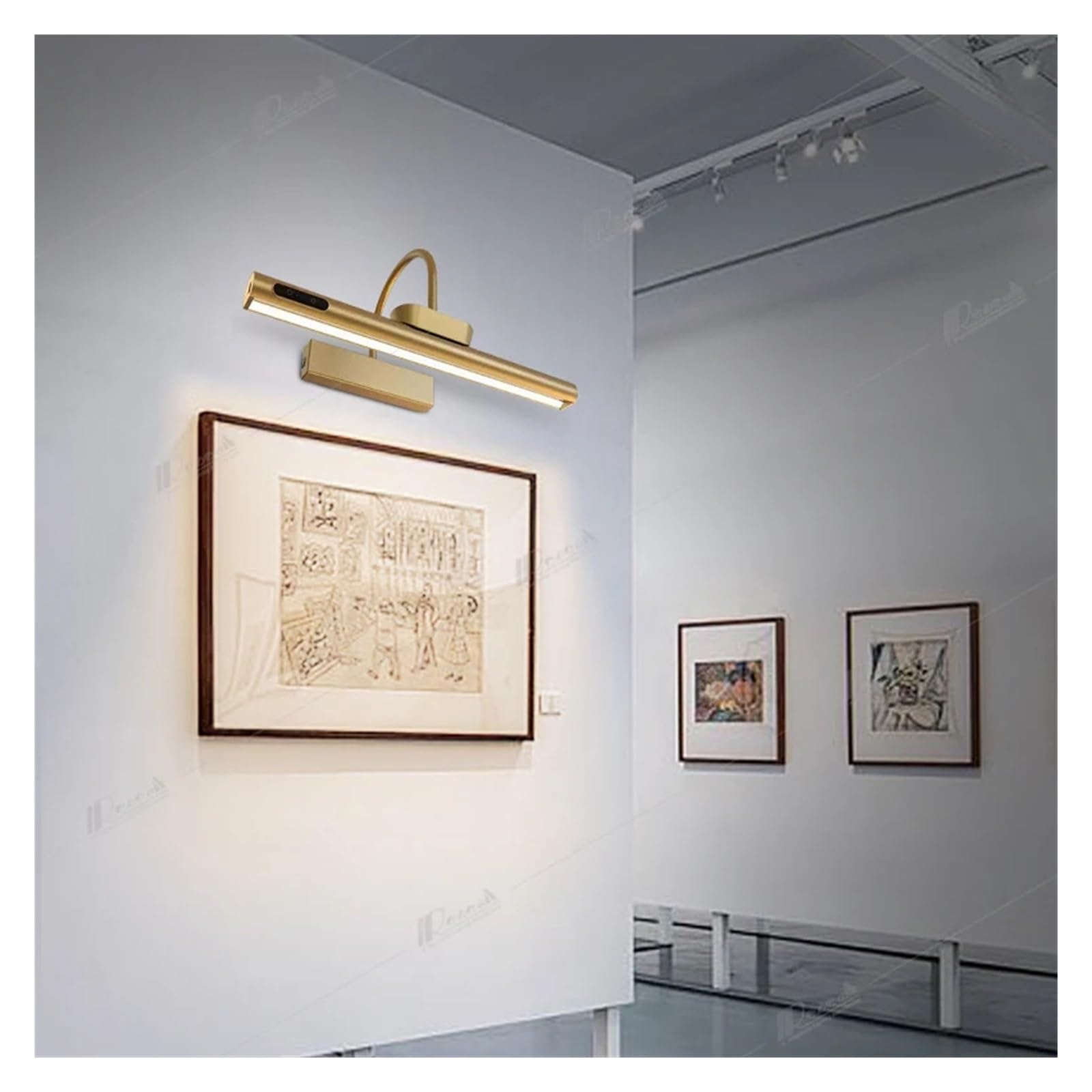 Luci Esposizione Per Quadri Lampada Da Parete Con Telecomando, LED, Luce For Quadri, Batteria Ricaricabile USB, Lampada Da Lettura, Facile Da Montare For Soggiorno