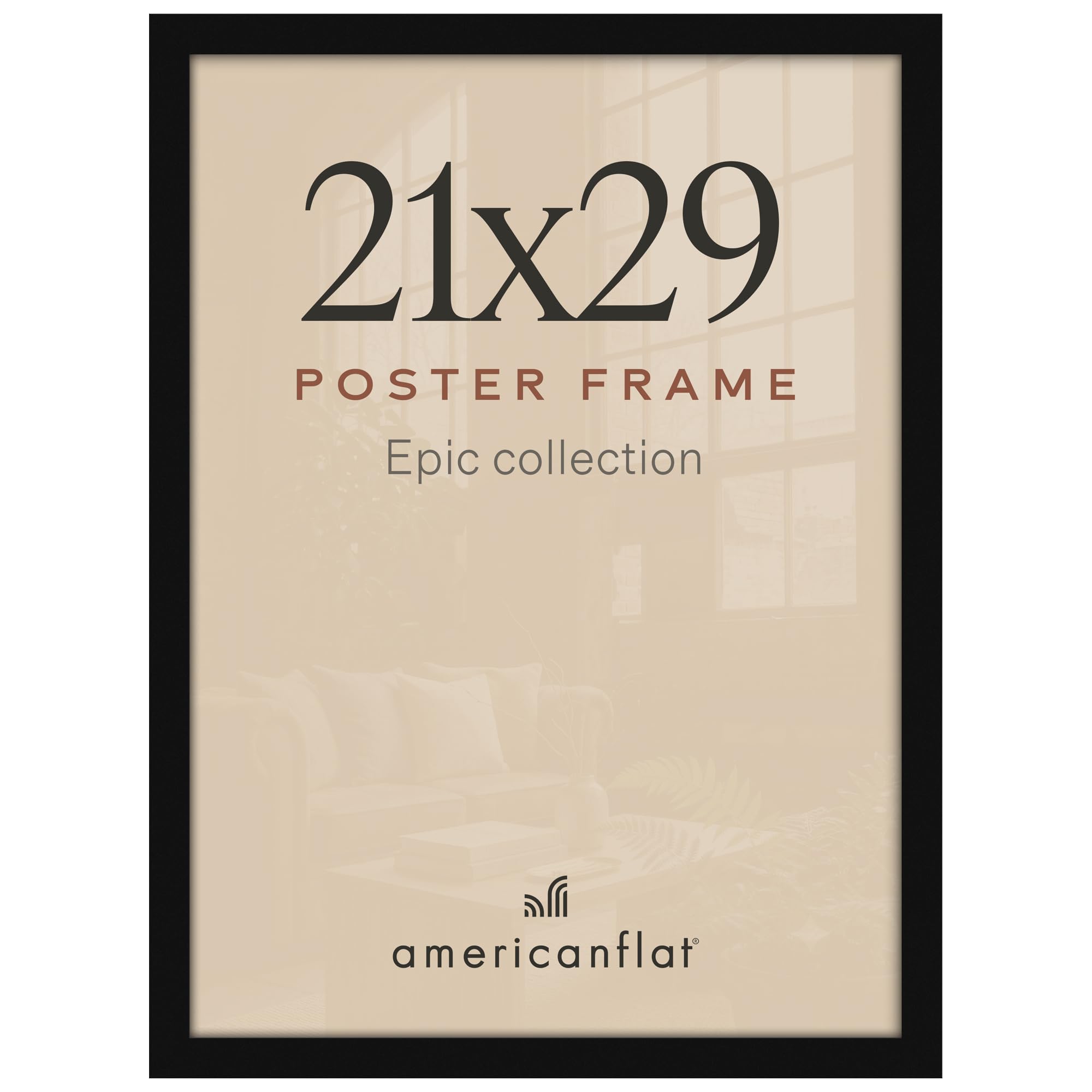 Americanflat 21x29 Poster Frame - Engineered Wood - Black