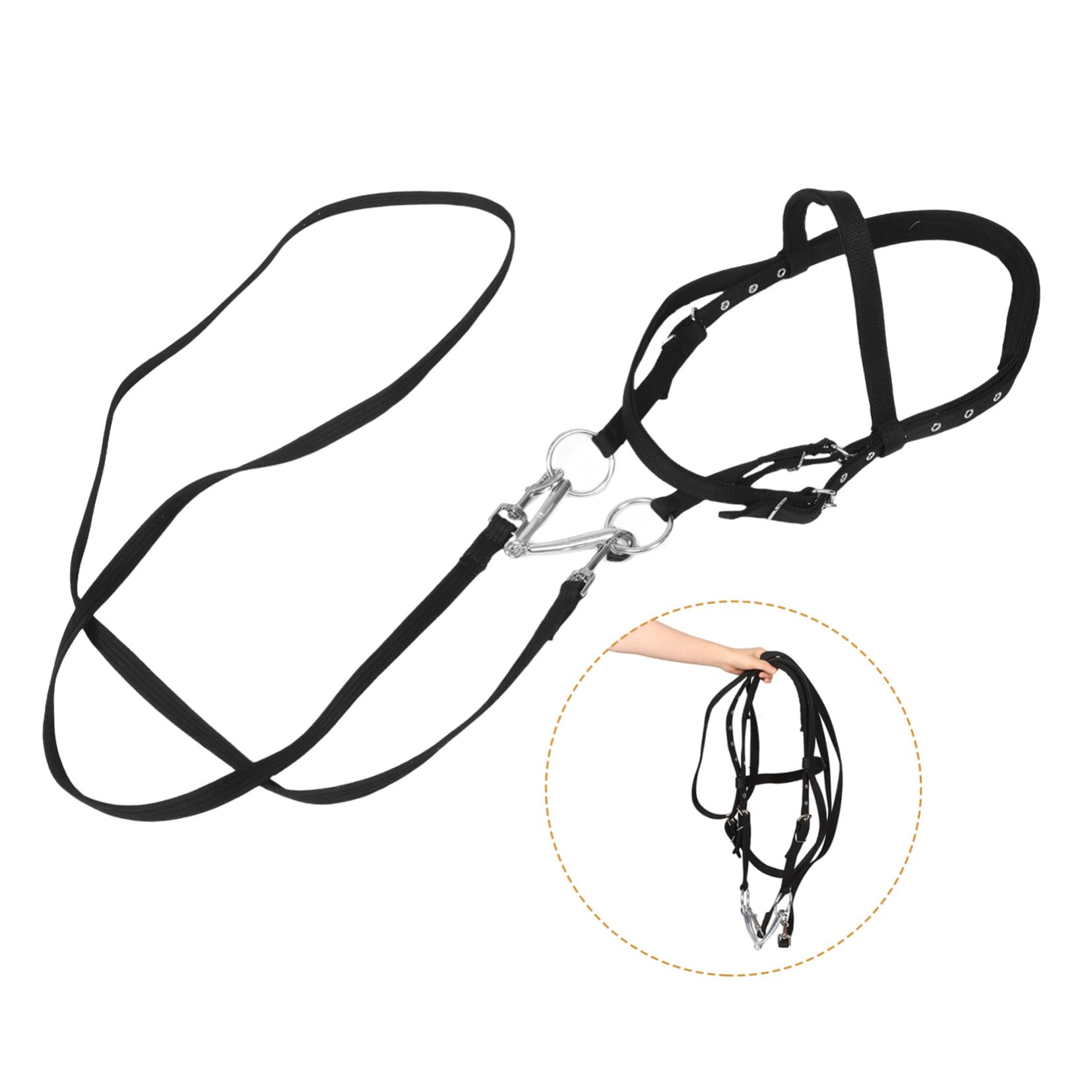 Redini Equestri Corda per Corda da Tiro Briglia da Addestramento Briglie in Corda per Addestramento Accessori per Stalle Accessori per Addestramento