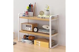Hbluefat Small Desk Shelf Organizer