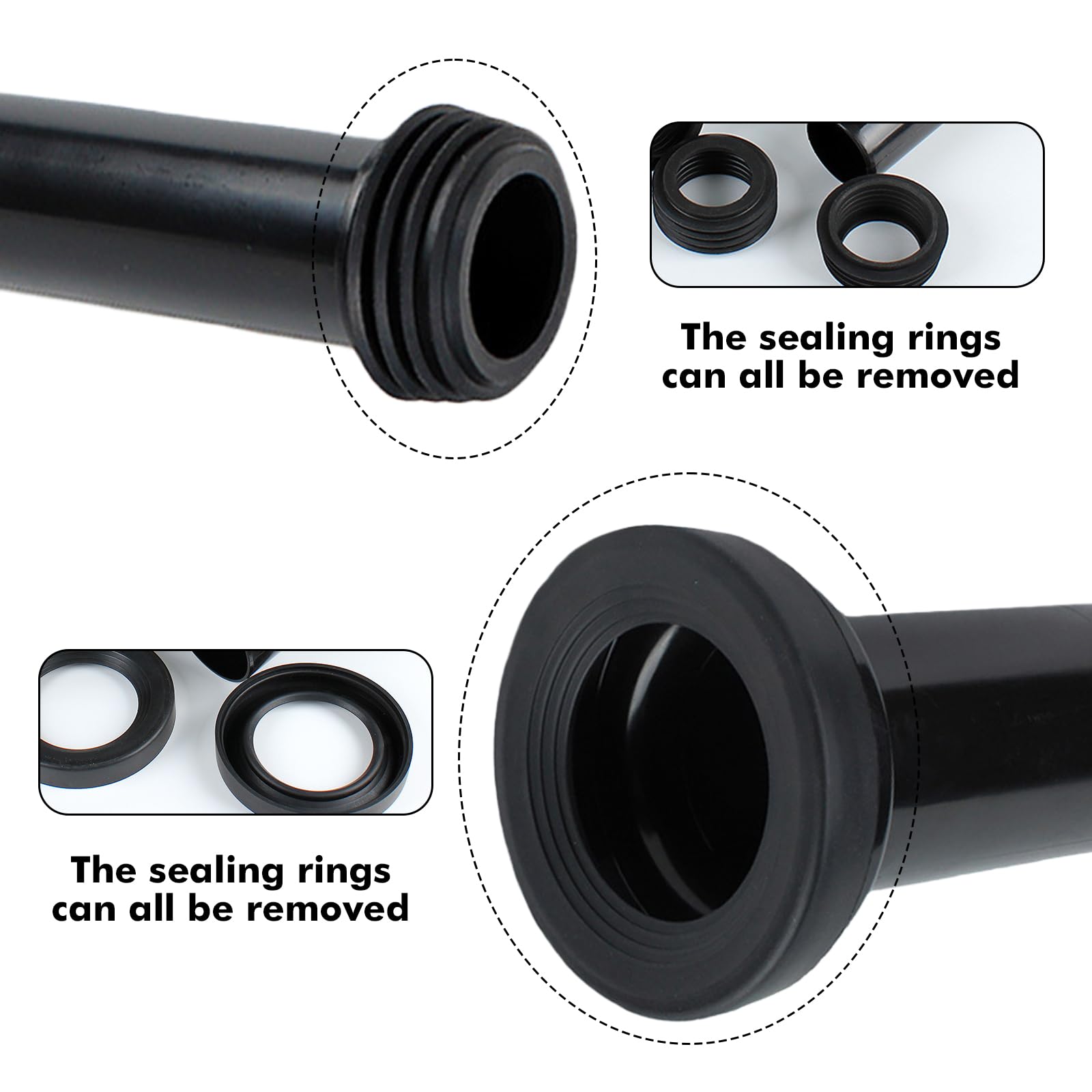 Set di collegamento per serbatoio WC da parete, diametro tubo in PVC 90/110, lunghezza 180 mm, compatibile con Geberit Duofix 405.116.00.1, tubo di scarico per WC a parete (modello