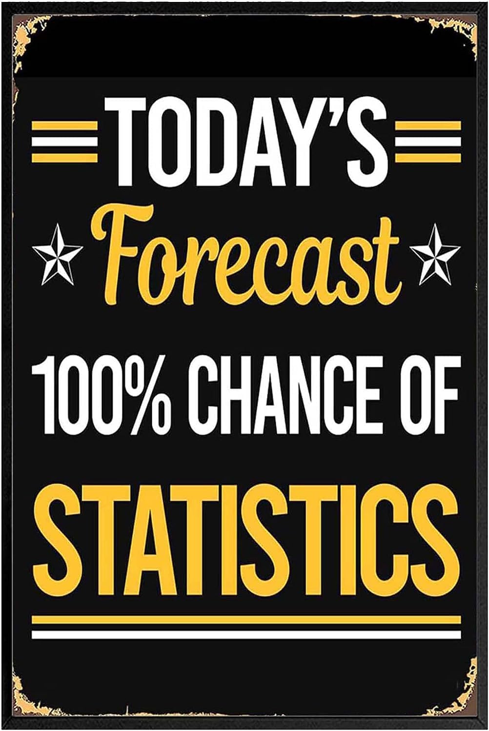 peiyeety Wall Decor Aluminum Tin Sign Funny Today'S Forecast Statistics Poster Christian Matte Retro Tin Signs For Kitchen Home Office Bar Cafe Decor 8x12inch