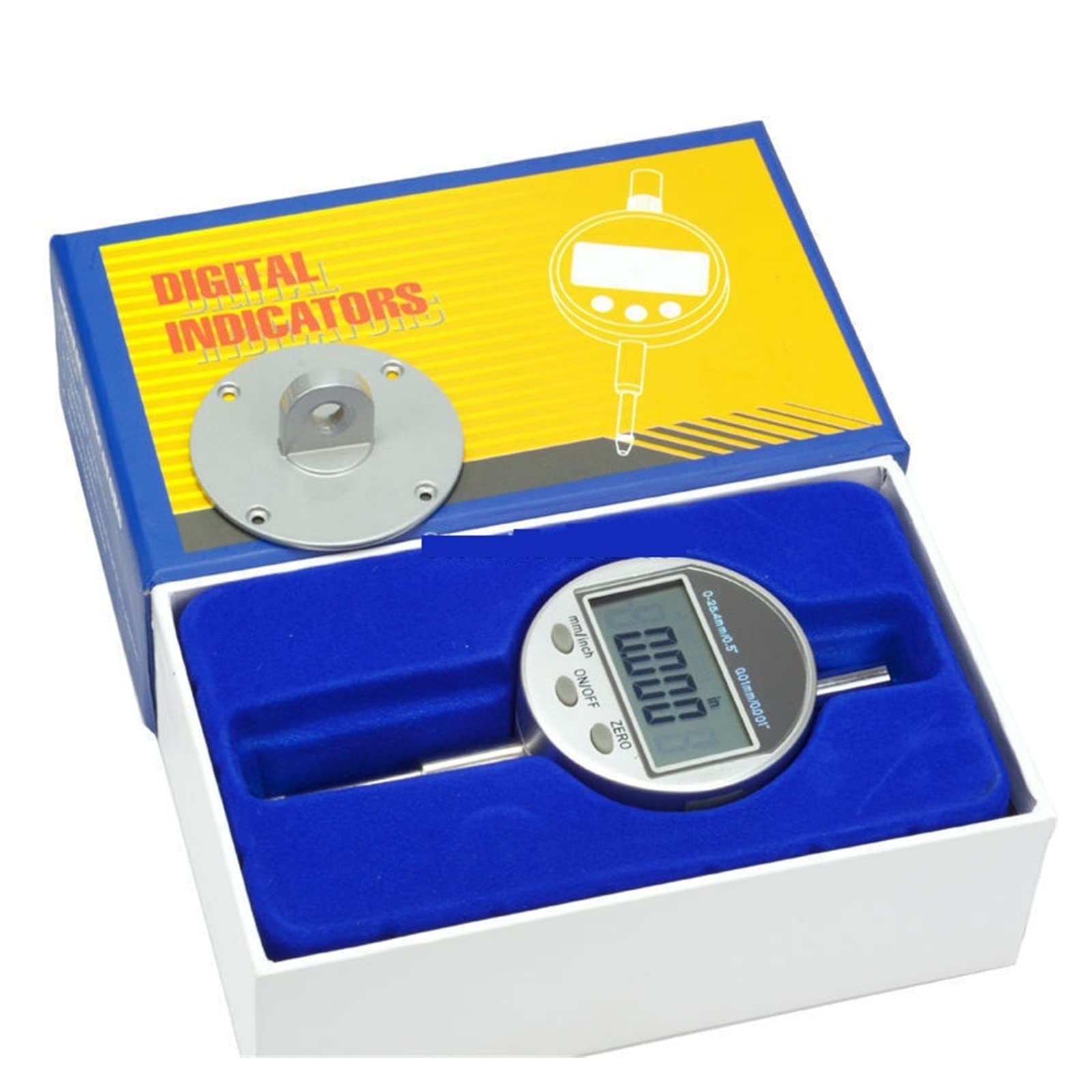 Indicateur à Cadran, 0-12.7mm 0-25.4mm/1 pouce Indicateur numérique 0.01mm Indicateur de cadran électronique Jauge de cadran numérique Utiliser une batterie 3V pour le travail du bois, les ateliers, l