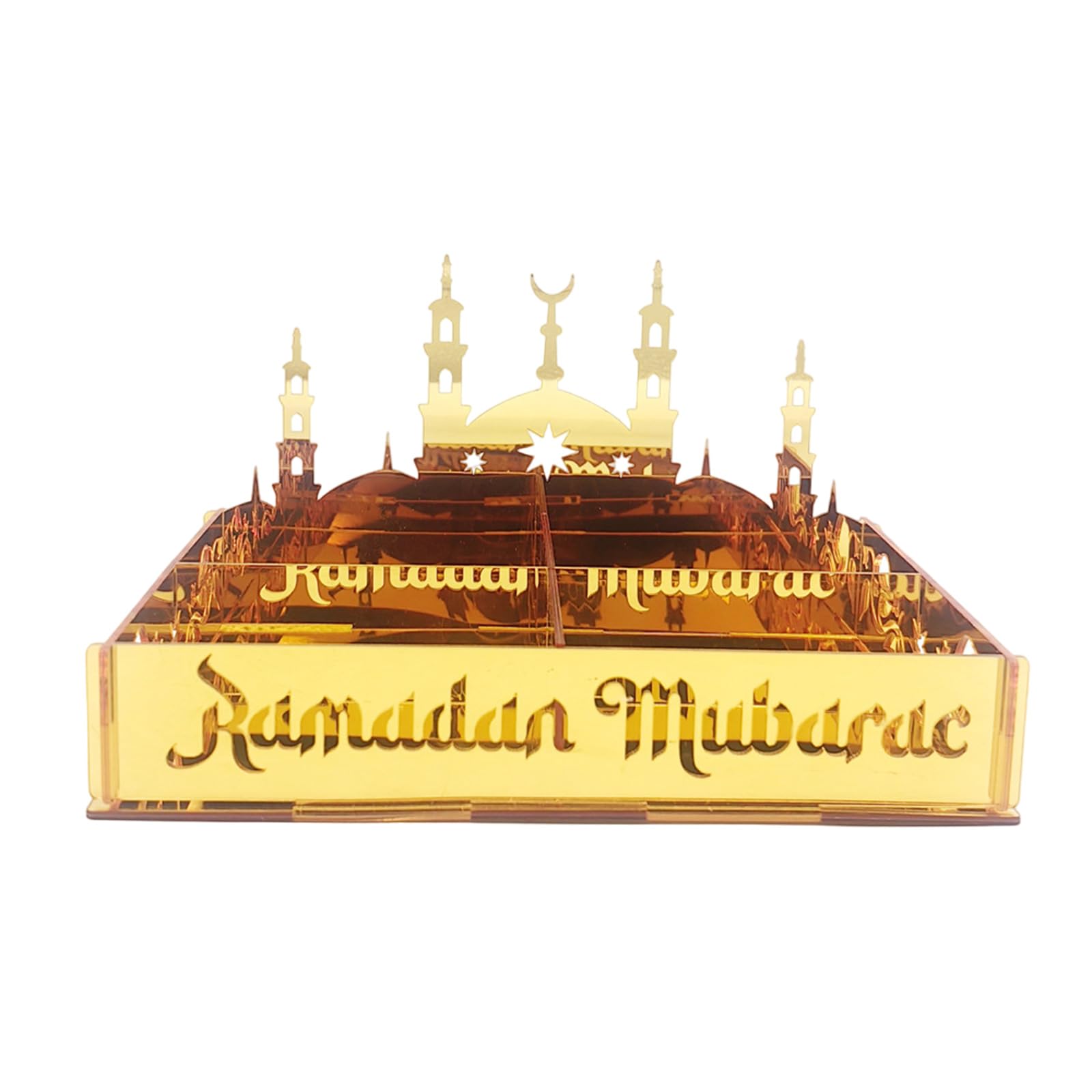 Tsophreniq Eid Candy Storage Box Ornament Multi Compartment Biscuit Cookie Holder for Easy Organization and Cleaning Eid Candy Storage Box