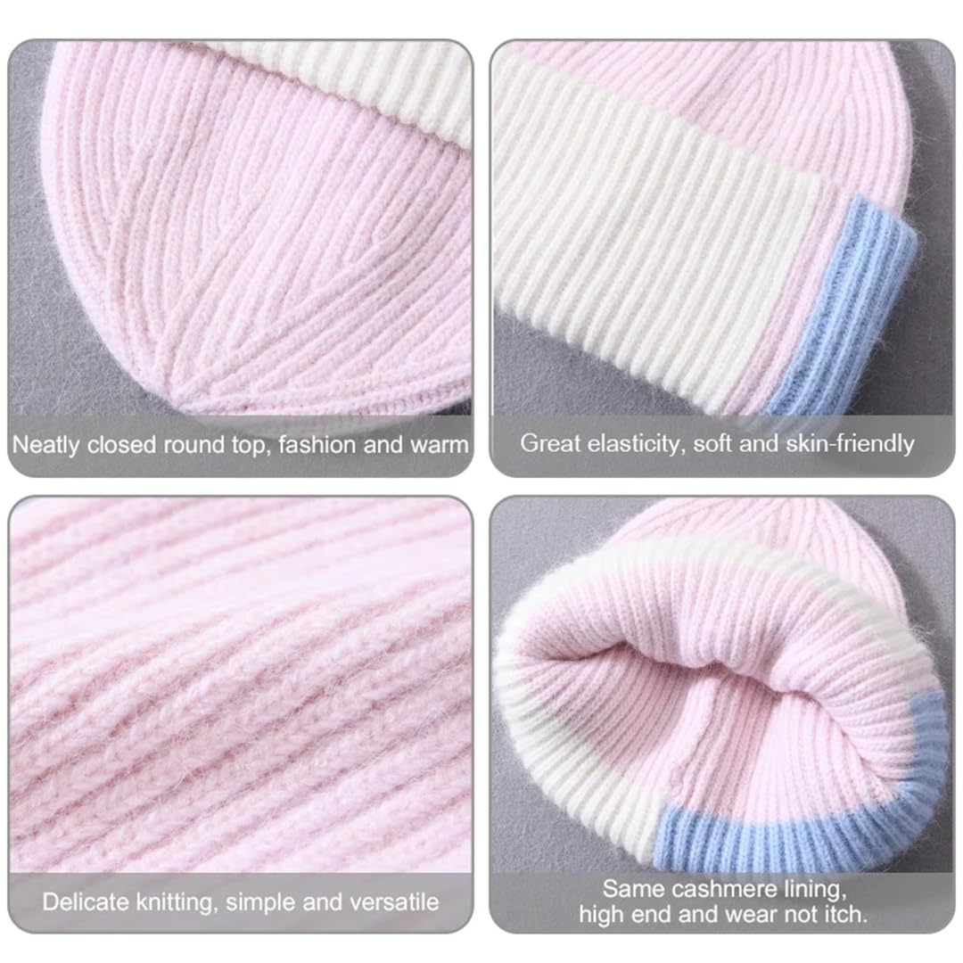 Wvapzxx Chapeau D'hiver En Fourrure Pour Femmes, Bonnet Tricoté Doux Et Chaud, Bonnet Skullies