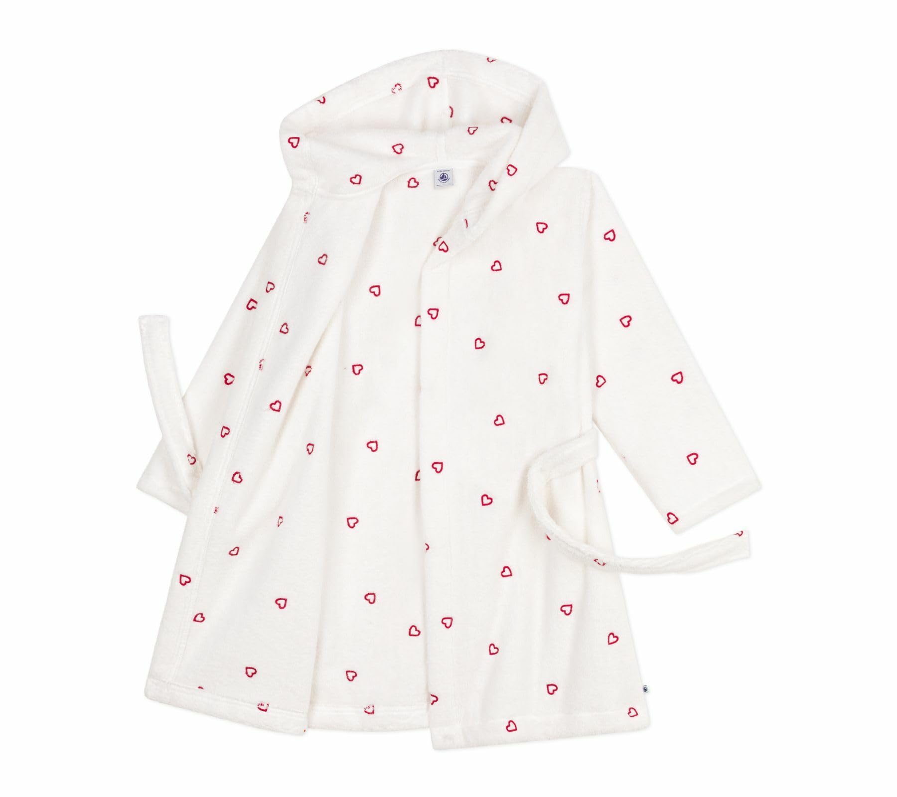 Petit Bateau Ciarra_h25 Morgenmantel, Marshmallow/Terkuit, für 4-Jährige