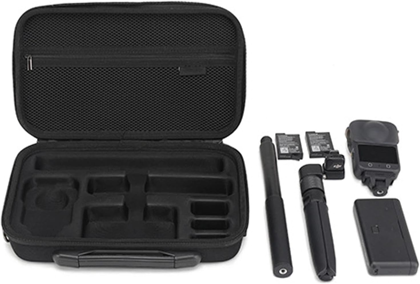 Portable Carrying Case for DJI OSMO 360 Adventure Combo, Action Camera Case Travel Hard Expansion Handbag Shoulder Bag Protective Box for OSMO 360 Accessories, Black