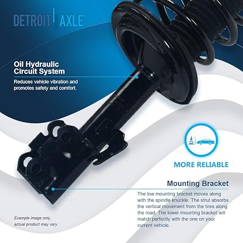 Miniatura 269 de Detroit Axle - Puntal delantero para Hyundai Sonata 2012-2014 2012-2015 Kia Optima, puntal lateral izquierdo con montaje de resorte helicoidal 2013