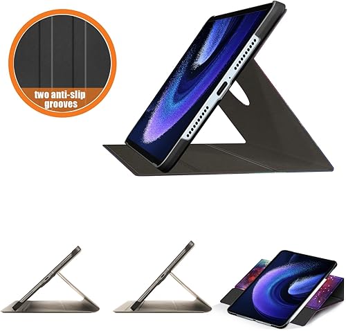 Miniatura 5 de Funda compatible con tablet Xiaomi Pad 6 de 11.0 pulgadas lanzada 2023 con soporte multiángulo para tableta Mi Pad 6 Pro giratoria ajustable de 360,