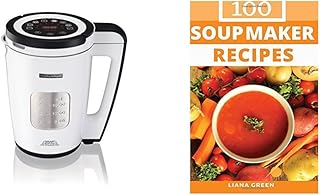 Morphy Richards 501020 Total Control Soup Maker, 1.6 L, 1100 W, White with Soup Maker Recipe Book: 100 Delicious and Nutritious Soup Recipes