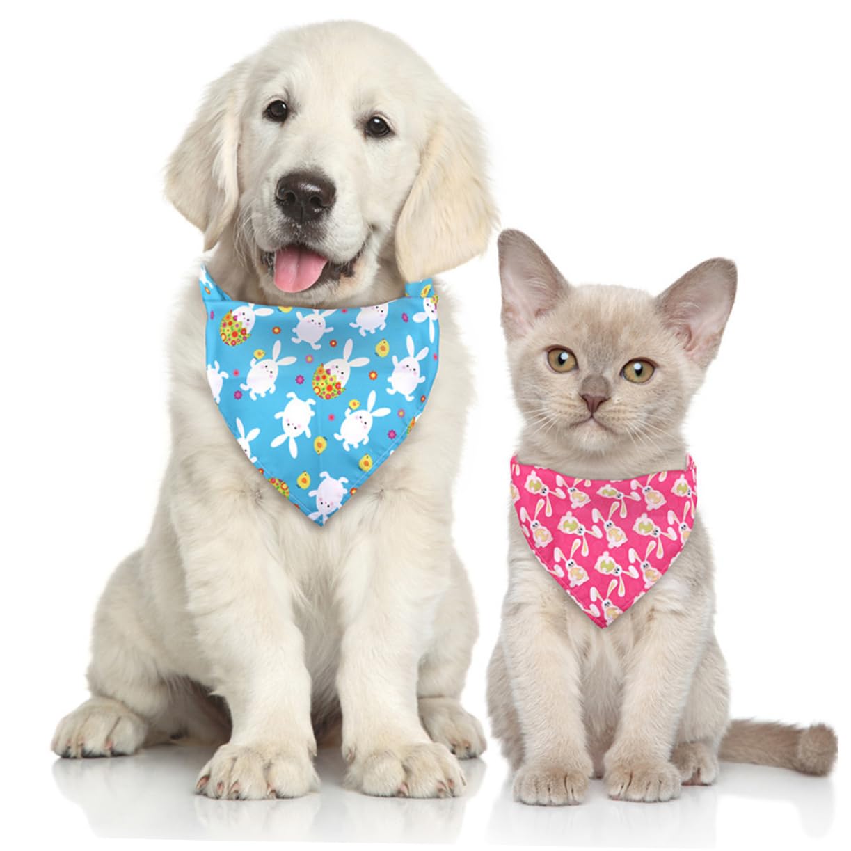 INOOMP 15pièces Bandanas pour Chiens Et Chats Écharpes Colorées Et Respirantes pour Animaux De Compagnie Accessoires Adorables pour Pâques