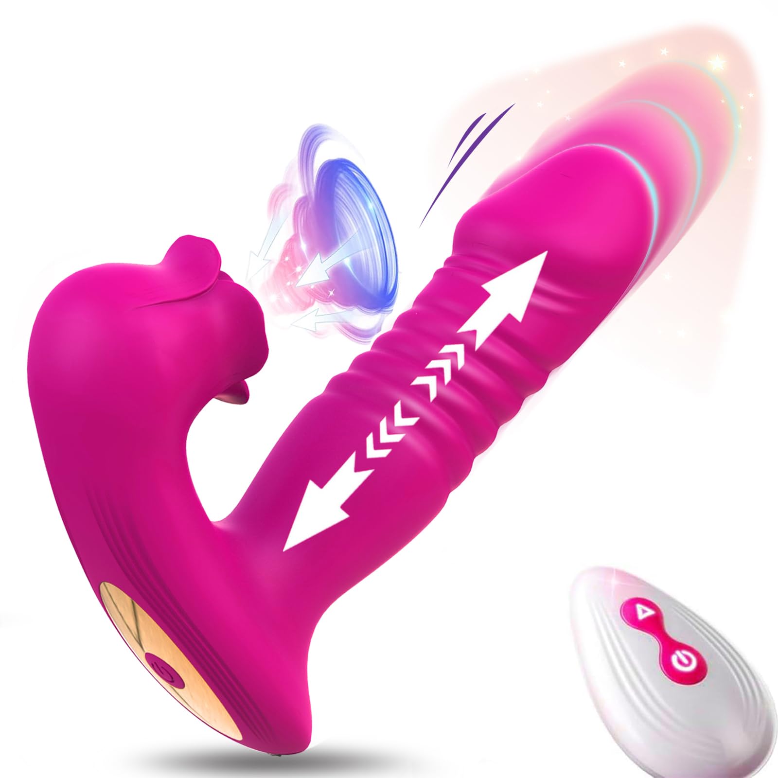 Vibratoreper Donna Professionale Sexytoysys donna,Succhia Clotoride per donna Stimolatore per clitoride 10 * 10 modalità Impermeabile per USB Ricaricabile (Rosso)