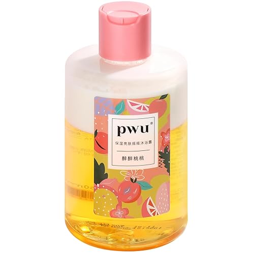 PWU Gel de baño 3 en 1, aceite limpiador corporal, lociones corporales, aceite de baño de espuma de leche de doble capa, fragancia duradera e