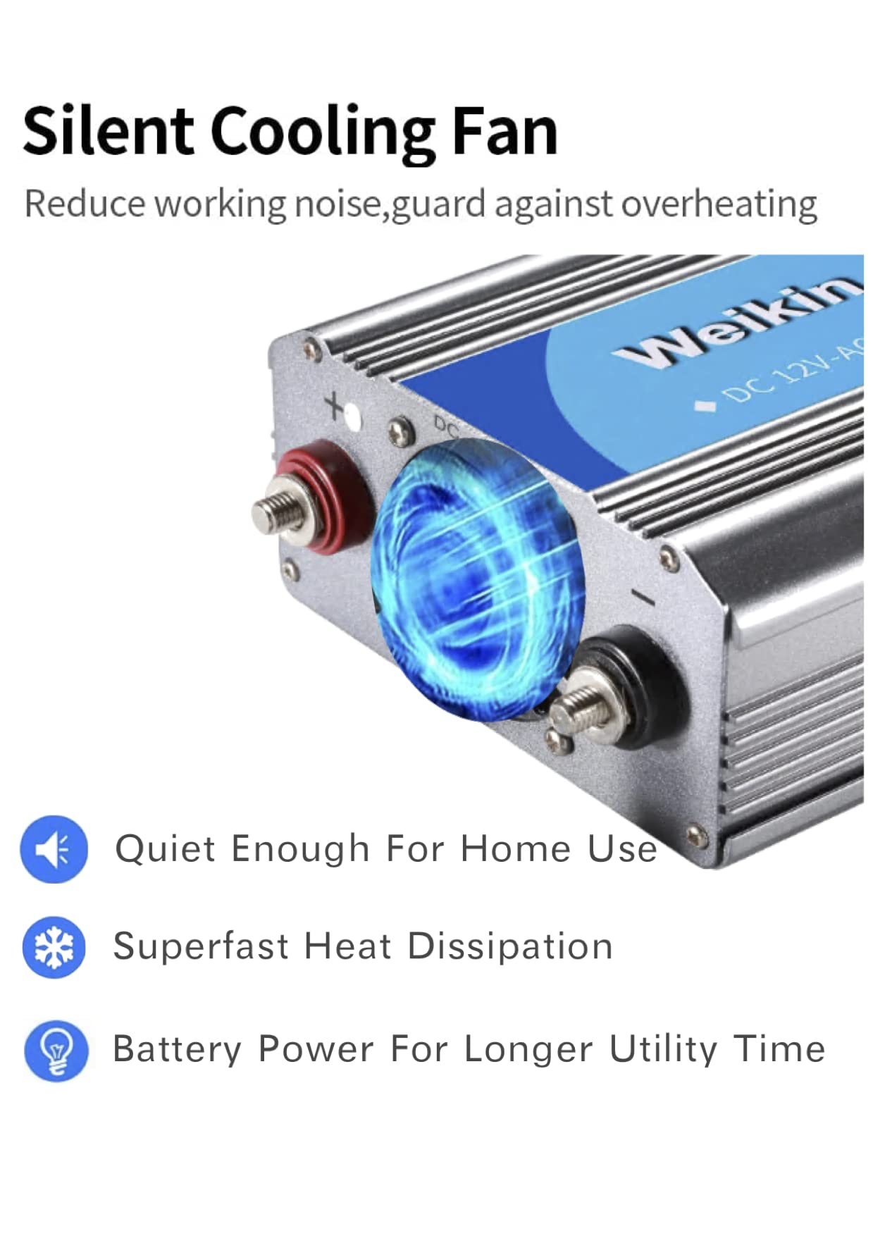 500Wカーインバーター方形波コンバーター DC12V | AC 110 $\5 Amazon.co.jp: weikin カーインバーター 500W コンバーター 修正正弦波