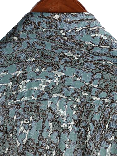Image of JOTOOK Mens Hawaiian Shirt Short Sleeve Button Down Tropical Shirts Casual Floral Summer Beach Shirt