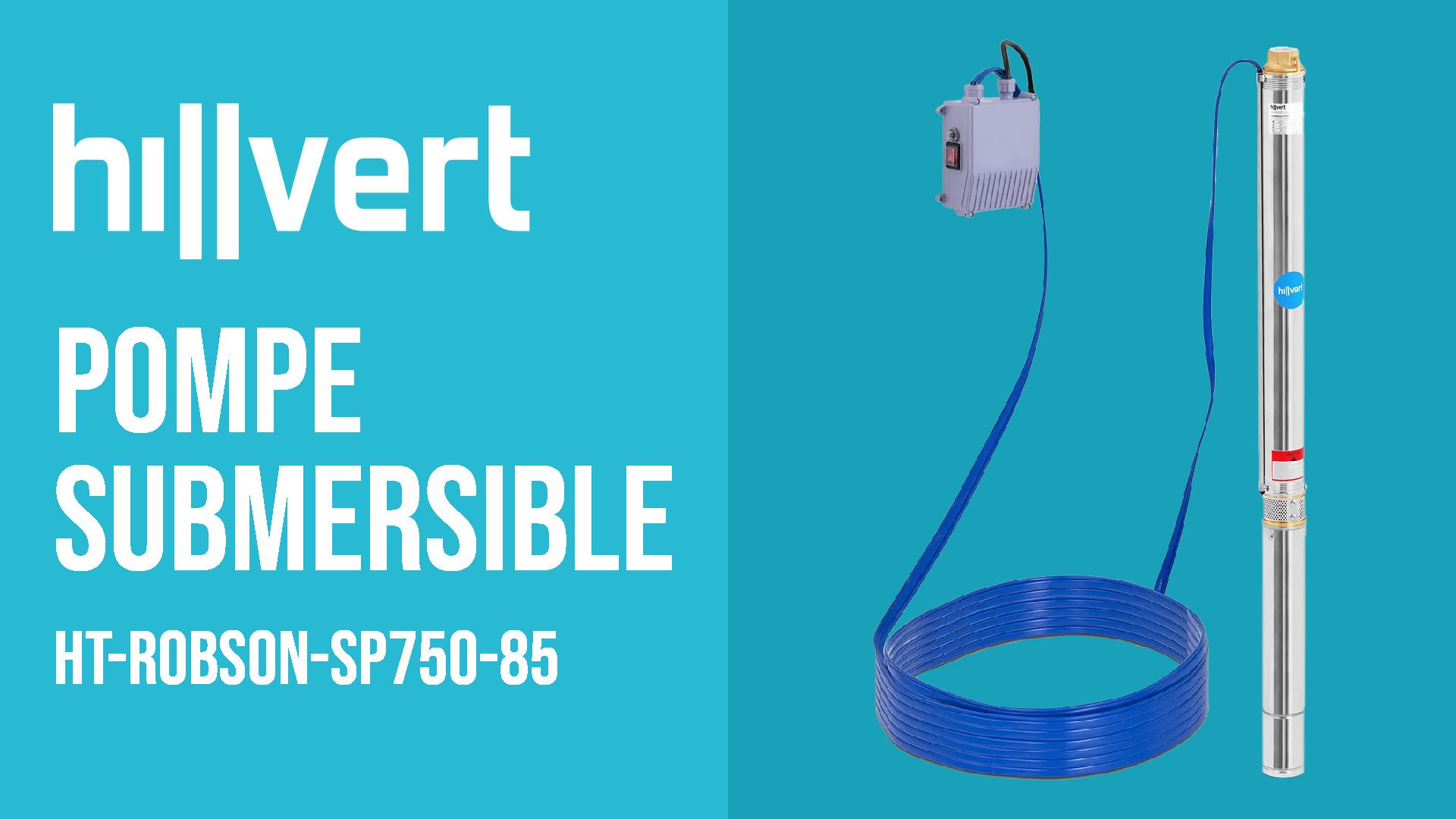 Pompe Submersible Hillvert 550W - Débit 4600 L/h, Hauteur 85m, Pour Forage ø100mm, Acier Inox, Boîtier Inclus - 9
