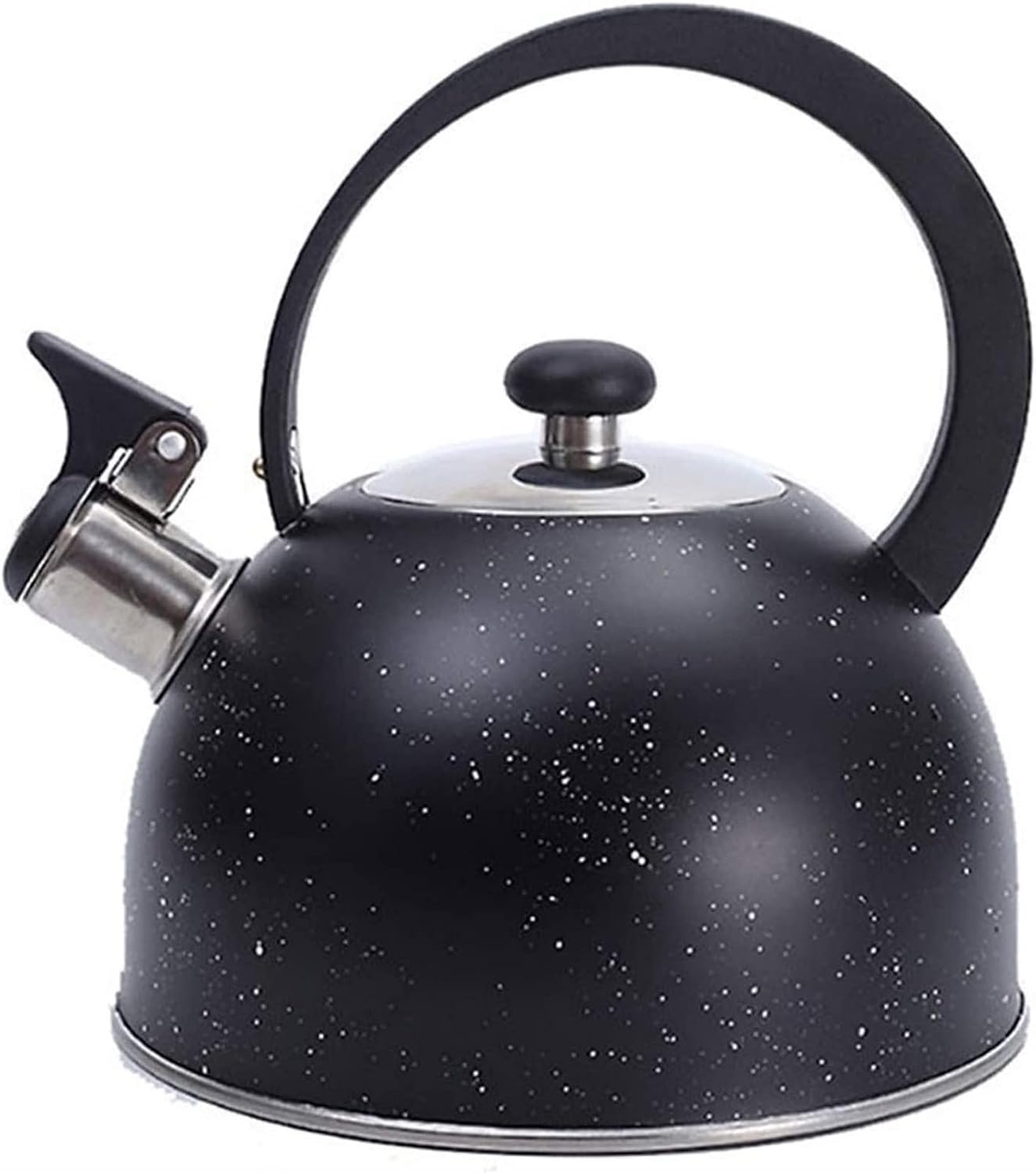 2.5L Tea Kettles for Stovetop Black Stainless Steel Whistle