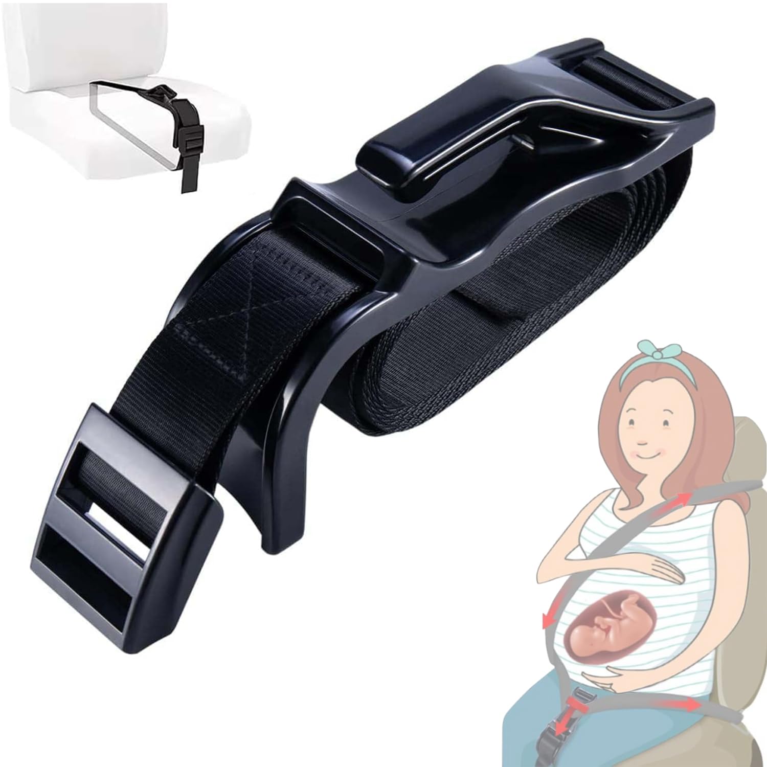 Ceinture De Grossesse Pour Voiture - Régulateur Ceinture Sécurité Confortable Pour Femmes Enceintes