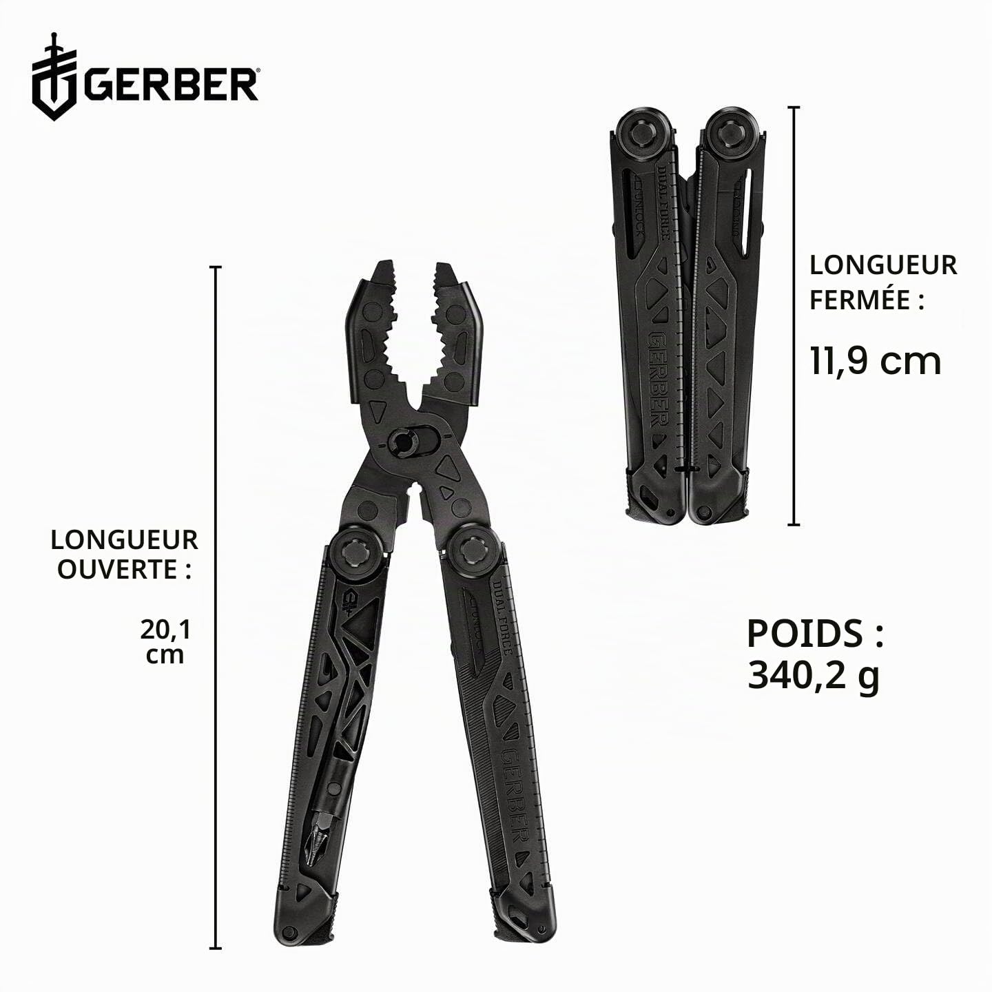Outil Multifonction DUAL-FORCE Noir