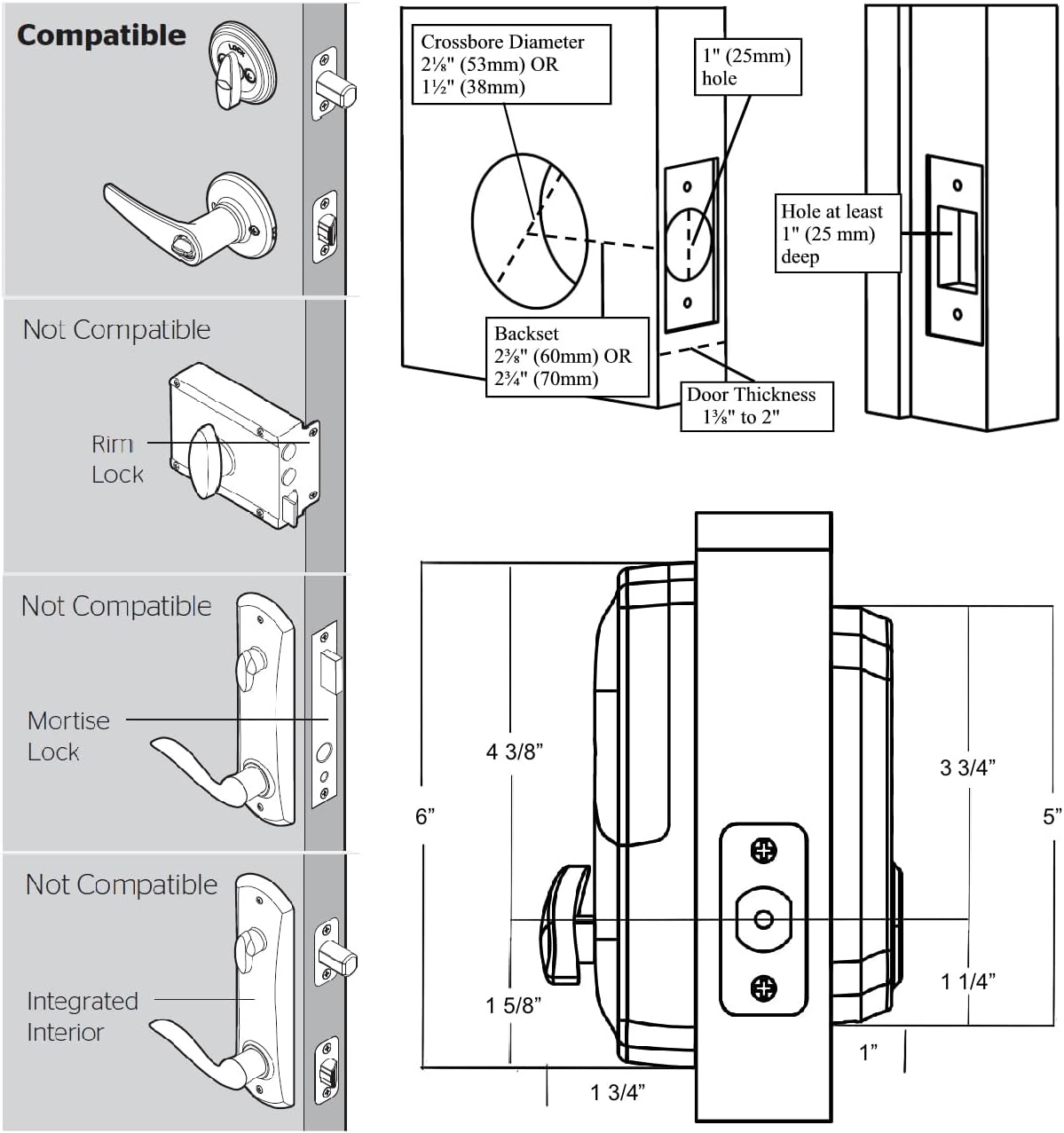 Smart Deadbolt Lock, SCYAN D1 Deadbolt with Touchscreen Keypad, Keyless Entry Door Lock, Auto Locking, for Home, Airbnb, Rental House (Aged Bronze)
