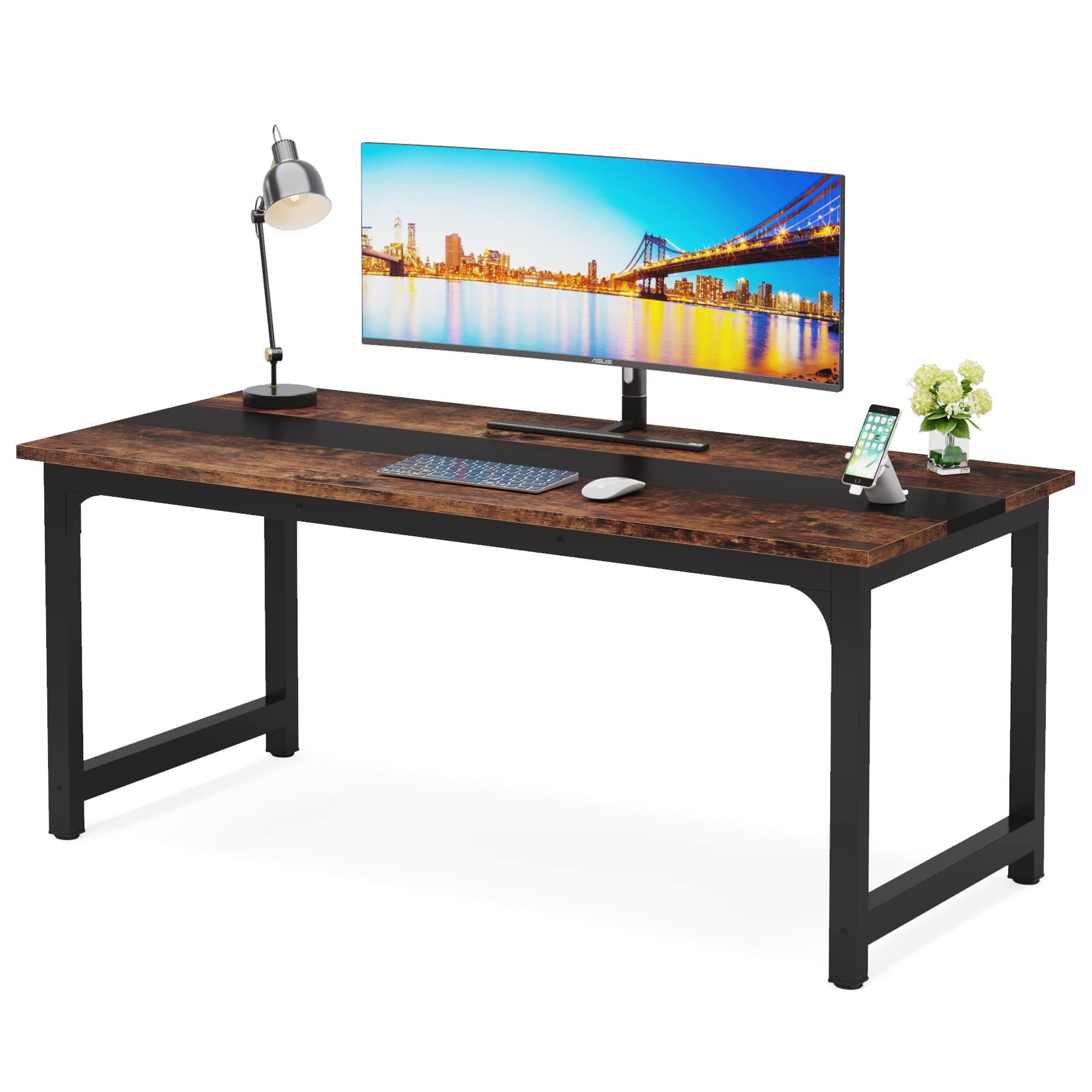 63 Inch Large Executive Office Desk, Simple Computer Workstation with 31.5 inch Extra Wide Desktop for Home Office