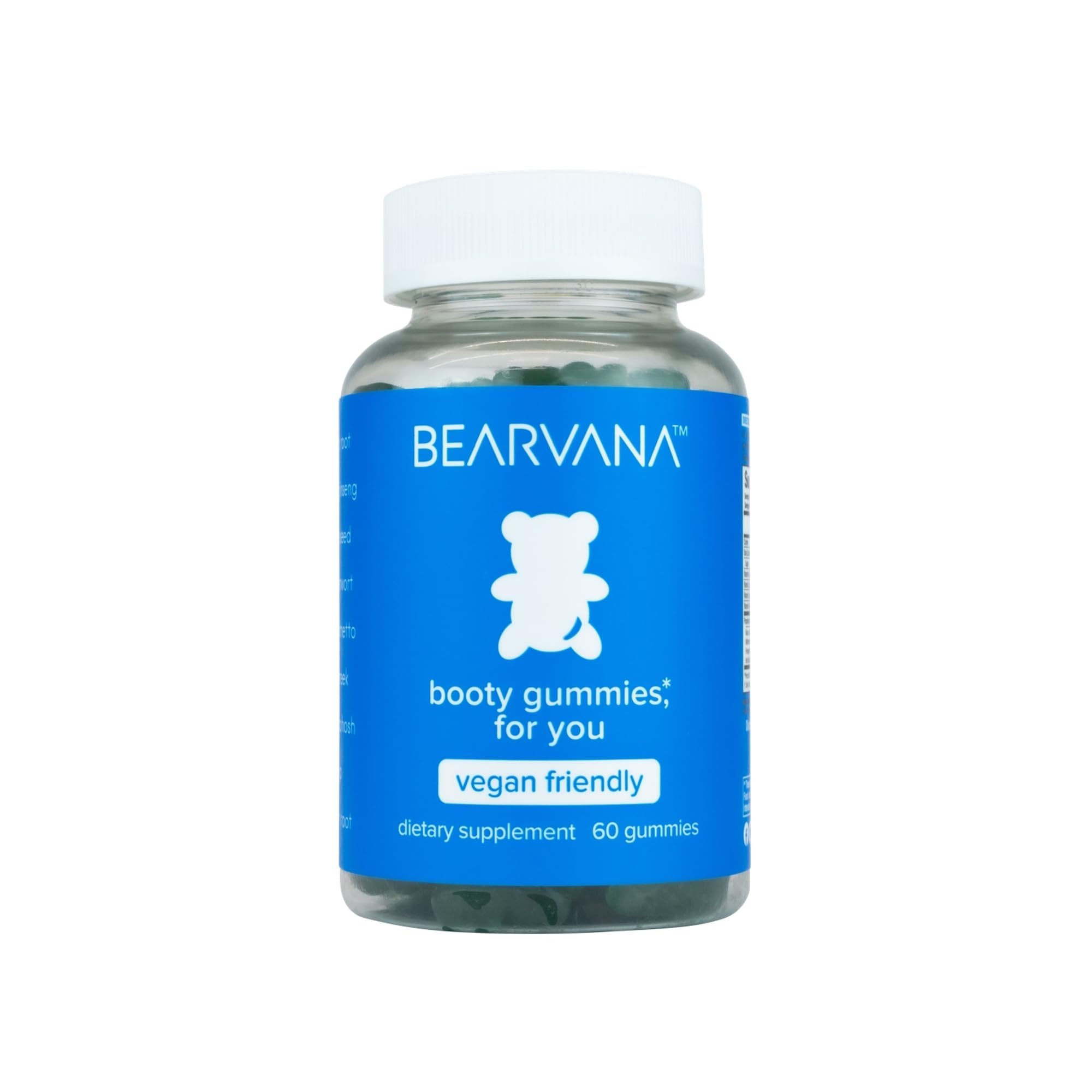 BEARVANA Peach Support Gummies for Women | Herbal Supplement with 9 Botanicals Including Maca Root, Fenugreek & Ginger | Essential Vitamins | Berry Flavor | 60 Gummies
