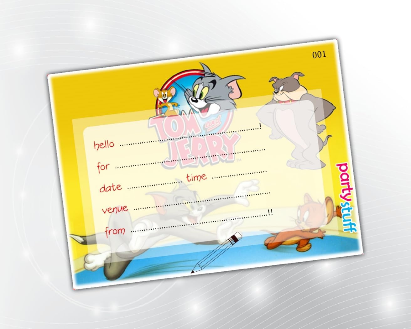 PartyStuff Cards - Tom Jerry Invitation Card