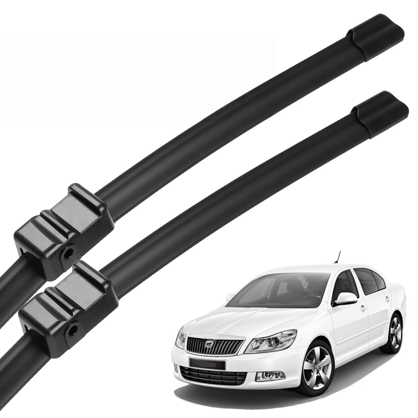 PAPEP Windscreen Wiper Blades for Skoda Octavia 1Z A5 2004-2013 24"+19", Front Replacement Wipers OEM Quality Water Repellent Rubber Automotive Windshield