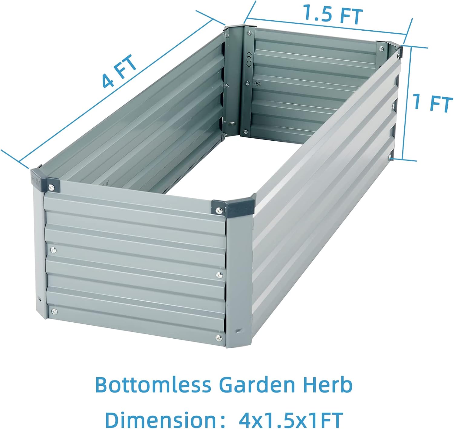 Buy zizin Raised Garden Beds for Vegetables Galvanized Steel Planter
