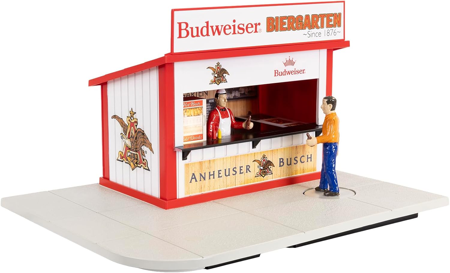 Lionel Anheuser Busch Budweiser Plug-Expand-Play Concession Stand O Gauge Model Train Accessory with Animated Figures