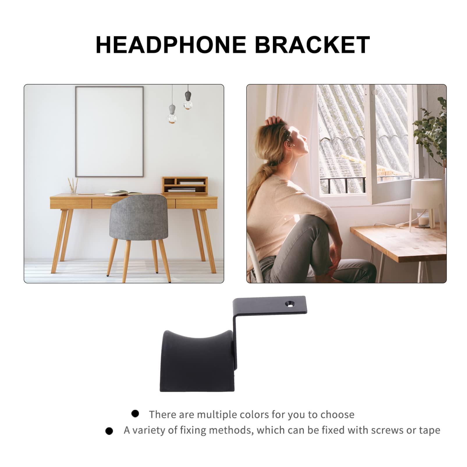jojofuny 3piezas Soporte para Auriculares De y Montaje Adhesivo Compatible con Headsets De Pc Gaming y Audio Diseño y Múltiples