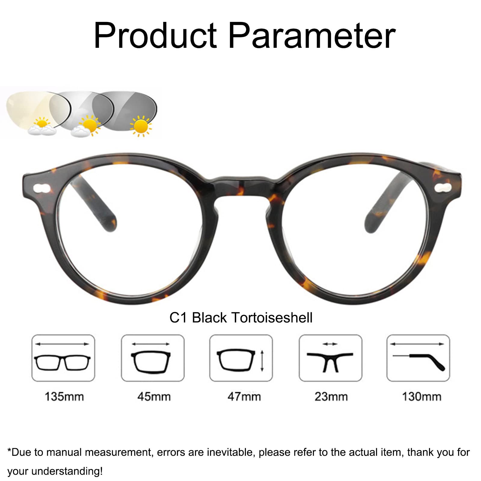 Gafas de Lectura con Placa Retro para Hombres y Mujeres, Gafas de Sol UV de transición fotocromáticas para Ancianos, lectores de Sol para Exteriores +1,0 a + 3,0,C3-+3,00