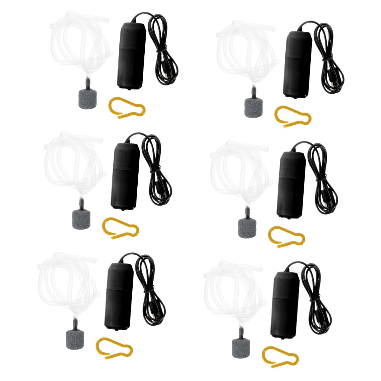 Kisangel 6 Juegos De Oxigeno Aireador De Acuario Mini Colador Aireador De Oxígeno Silencioso Mini Accesorios Filtro De Acuario Pecera Portátil Aire del Acuario Mini